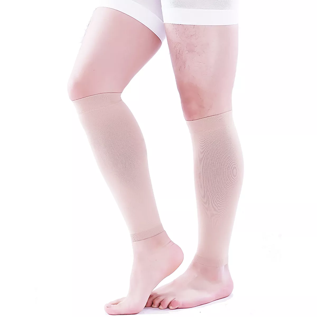 Varcoh ® 8-15 mmHg Men Calf Sleeve Compression Socks Beige