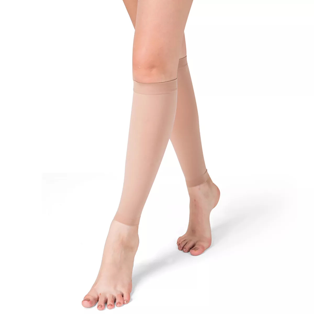 Varcoh ® 8-15 mmHg Women Calf Sleeve Compression Socks Beige