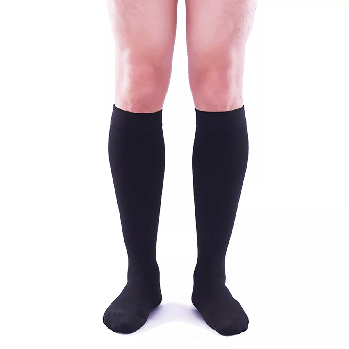 Varcoh ® 20-30 mmHg Men Knee High Closed Toe Compression Socks Black