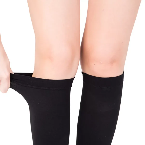Varcoh ® 30-40 mmHg Women Knee High Open Toe Compression Socks Black