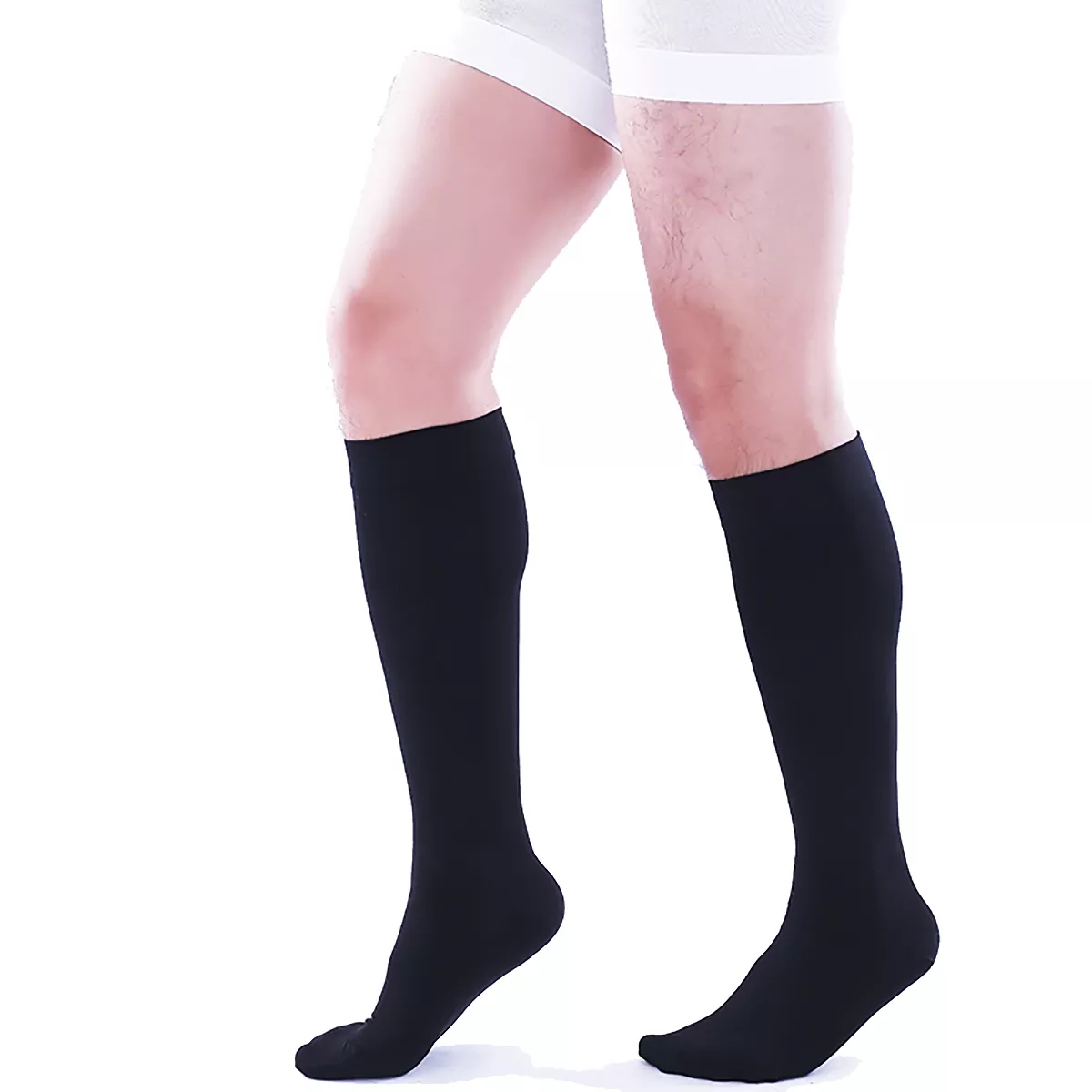 Varcoh ® 15-20 mmHg Men Knee High Closed Toe Compression Socks Black