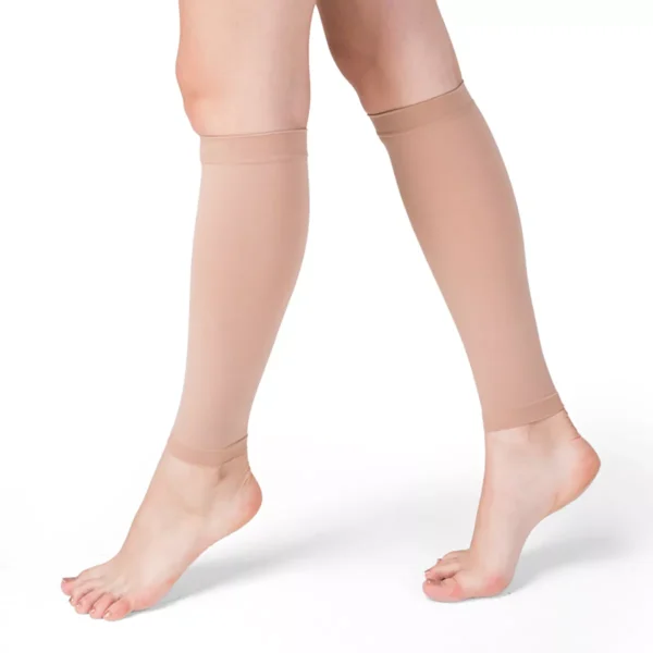 Varcoh ® 20-30 mmHg Women Calf Sleeve Compression Socks Beige
