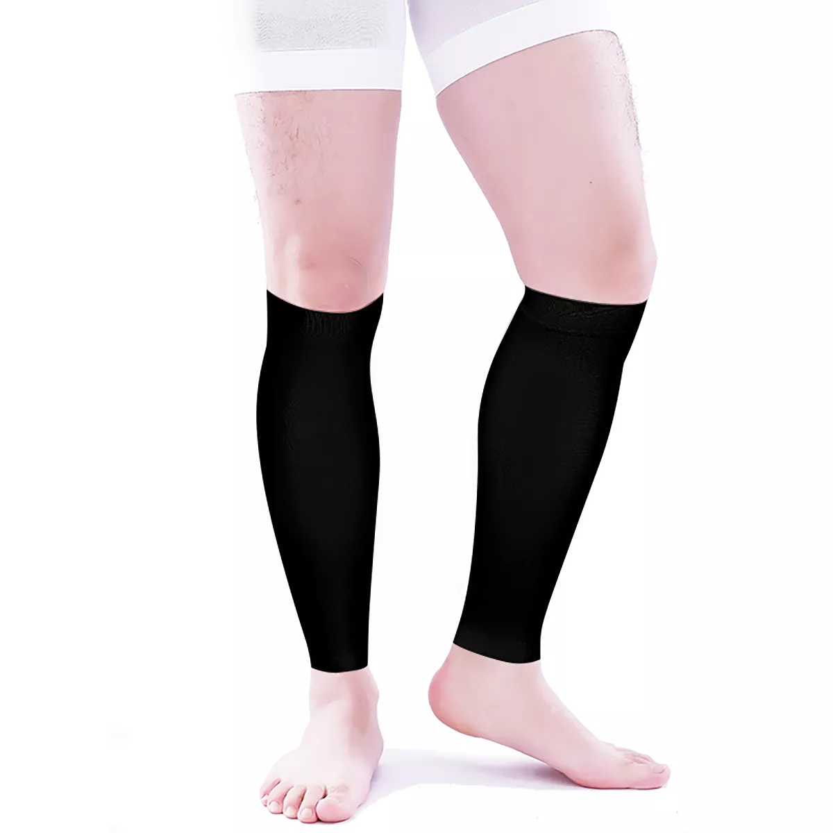 Varcoh ® 8-15 mmHg Men Calf Sleeve Compression Socks Black
