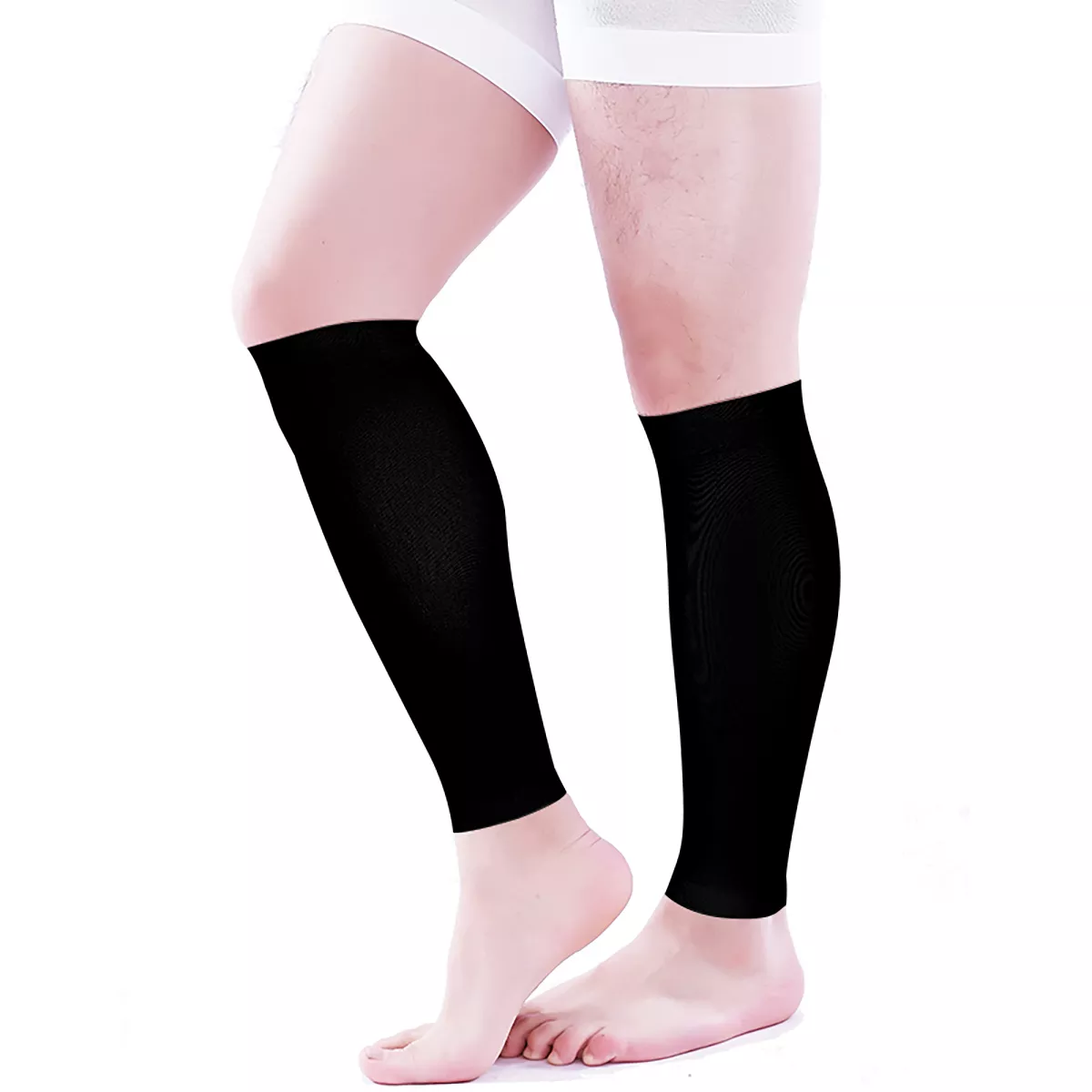 Varcoh ® 8-15 mmHg Men Calf Sleeve Compression Socks Black