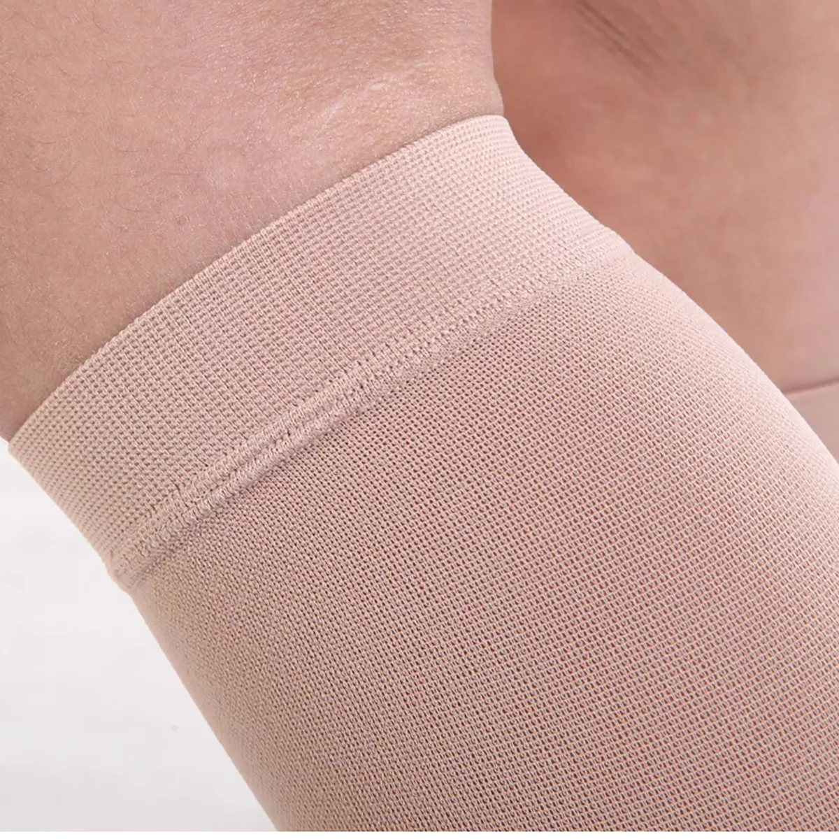 Varcoh ® 30-40 mmHg Men Knee High Open Toe Compression Socks Beige