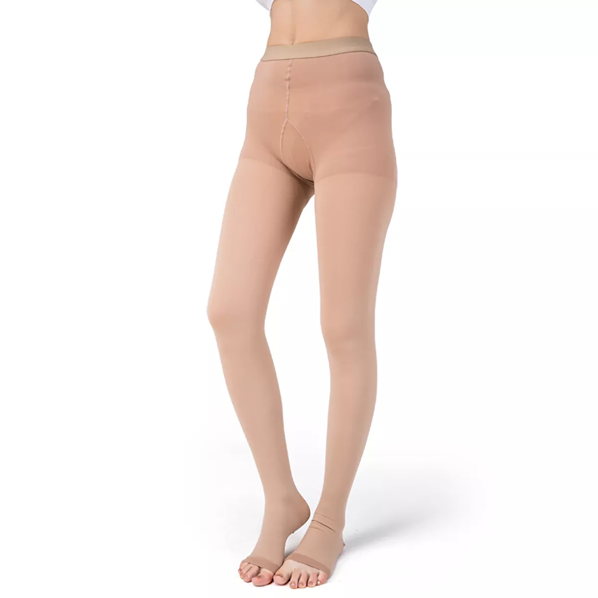Varcoh ® 30-40 mmHg Women Open Toe Compression Pantyhose Beige